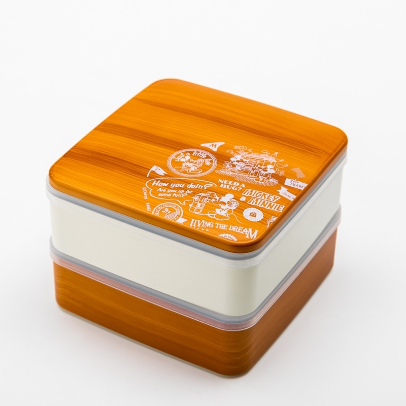 Disney ミッキー BG 5.0 2段 重箱 ライトブラウン 【運動会 親子遠足