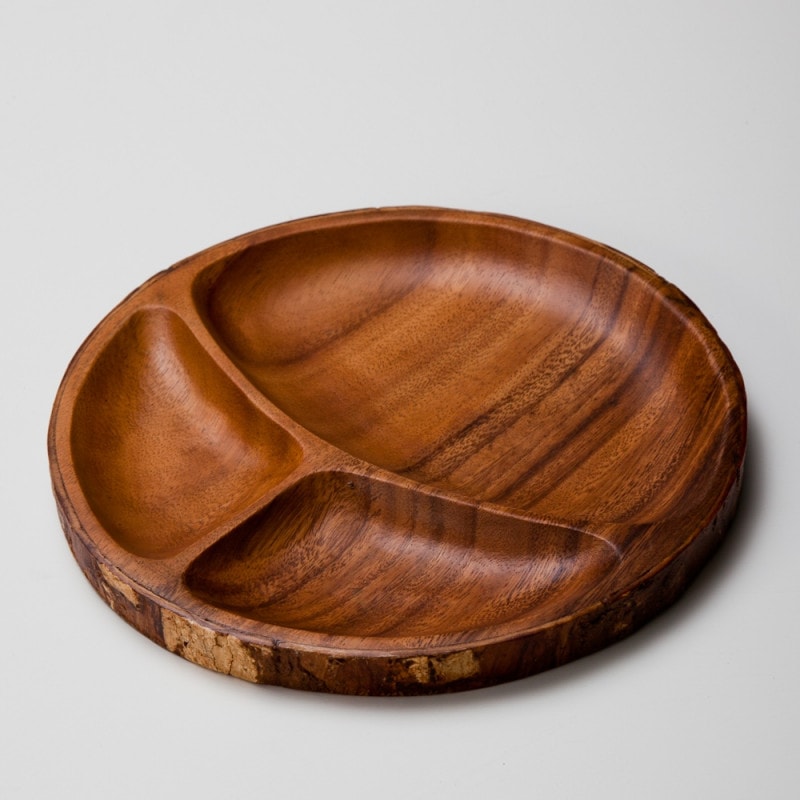 確認♡アカシアランチプレート♡オーダー受け付け中♡ ランチプレート 21cm アカシア製 食洗機対応 4枚セット （ 食器 木製