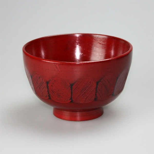 [新品]木製漆塗 ハツリ椀 (根来塗) 5個 天然木製 大汁椀 ハツリ 根来 漆塗り | 多用椀・丼椀・麺鉢（大き目の