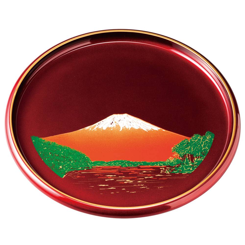 富士山デザイン 漆器トレー 約30cm 富士山デザイン 漆器トレー 約30cm 富士山デザイン 漆器トレー 約30cm