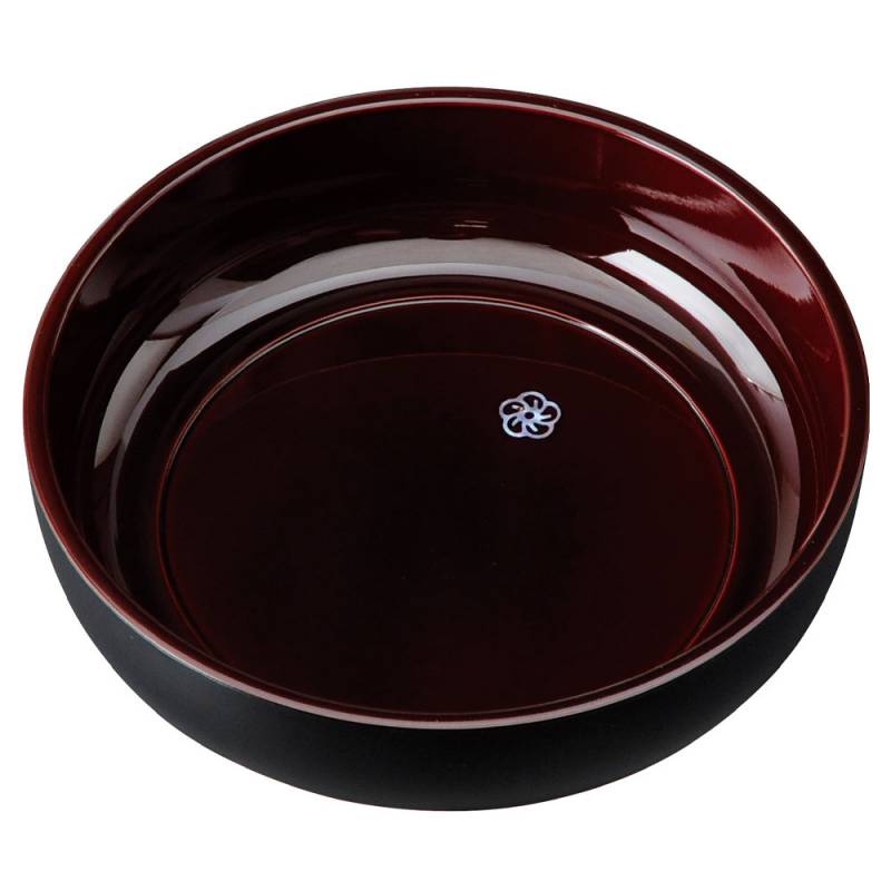 紀州塗り 6.5寸 19.5cm 菓子鉢 溜 明月 本貝使用 お菓子入れ 和風 和室