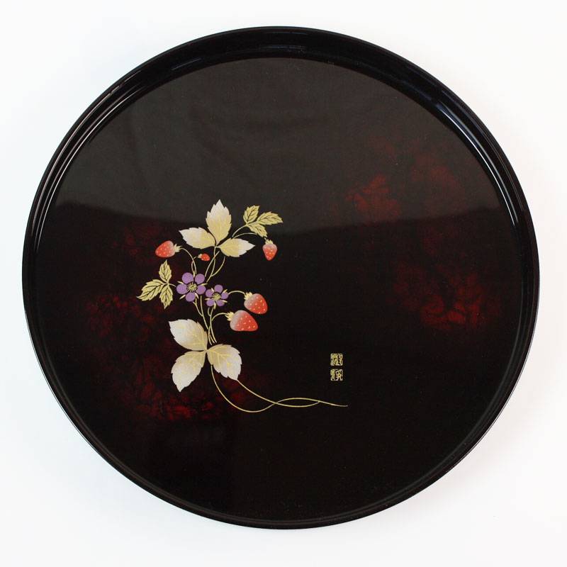 漆塗り 花柄 トレイ 新品 未使用】高級 漆塗り お盆 トレー 貴重 上品 豪華 花柄