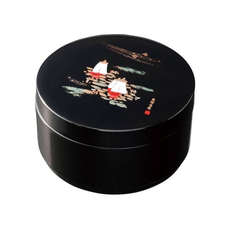 天然木製漆塗 桜紅葉金蒔絵 茶托 - 生活骨董と古布の