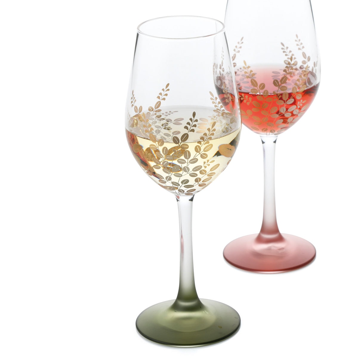 紀州塗り ぬりもん de Verre ワイングラス 蒔絵 萩 単品 グリーン