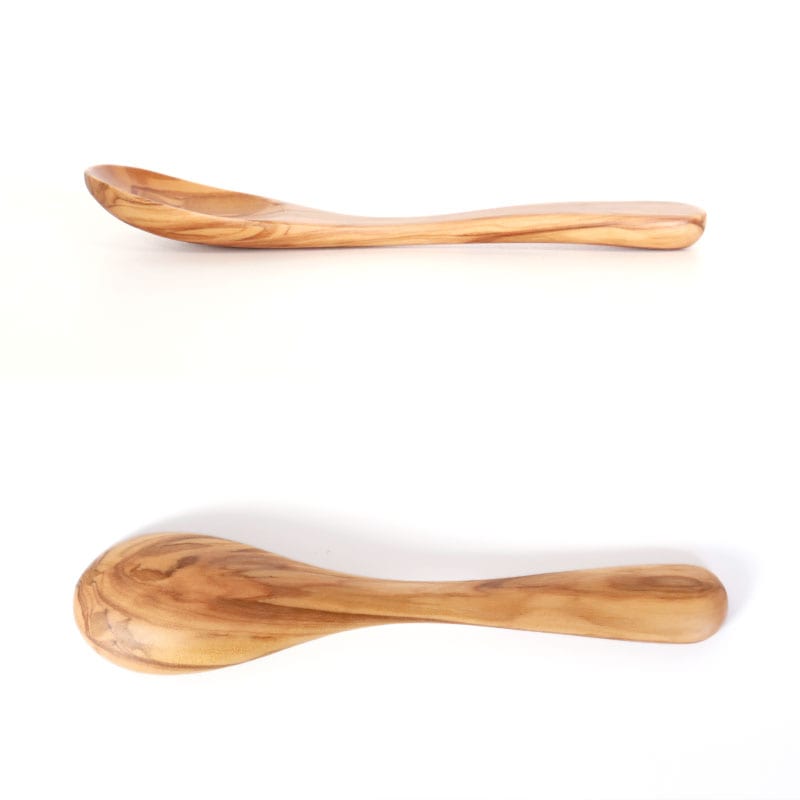 天然木製 オリーブ スプーン 12.3cm ミニ 小さめ おしゃれ 北欧風