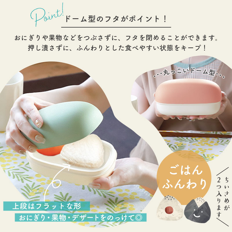 弁当箱 440ml 2段 電子レンジ対応 食洗機対応 日本製 やさしい彩り 長