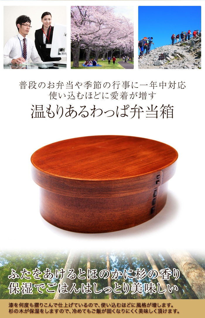 お弁当箱 曲げわっぱ DX大判 弁当箱 漆塗り 900ml 1段 お弁当箱 まげ