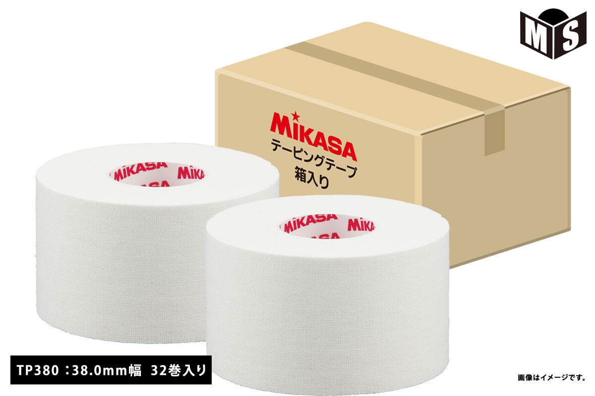 ミカサ テーピング 幅38mm 32巻入り ホワイト 非伸縮 固定【TP380-32】