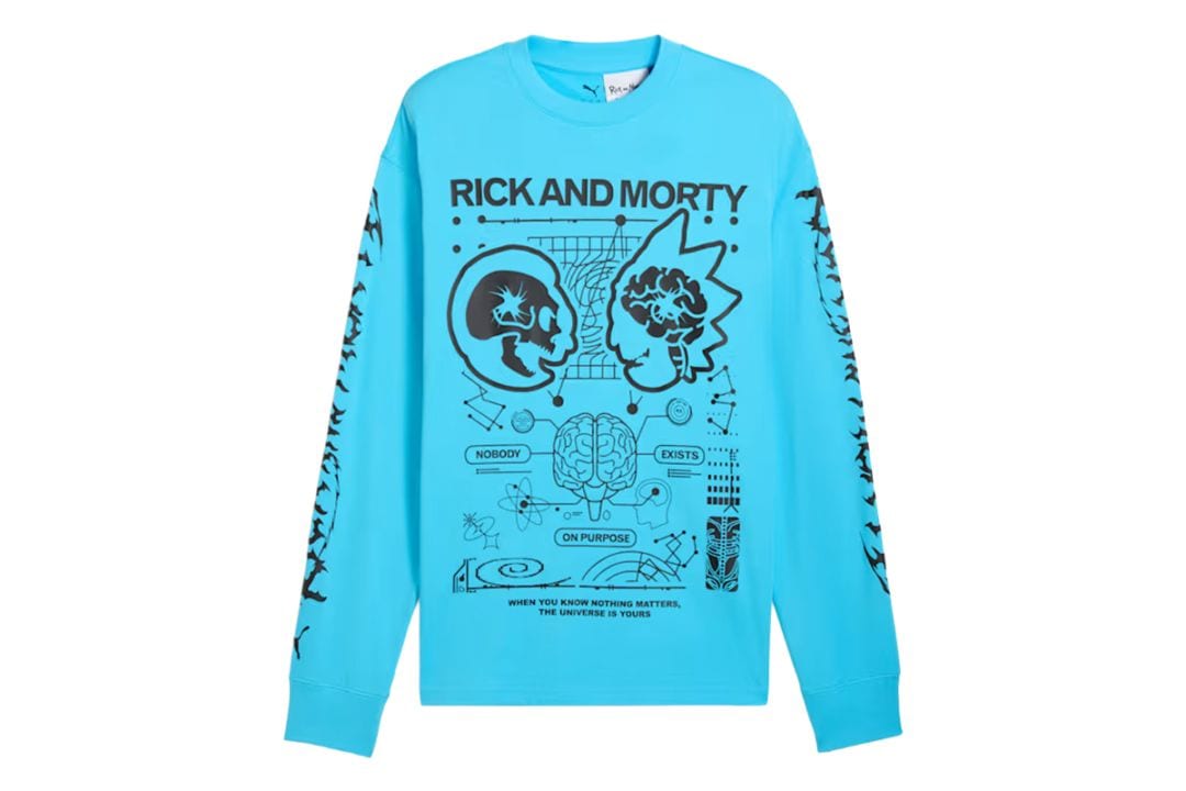 Hoops×リック アンド モーティー 長袖Tシャツ プーマ 【633099-01】 バスケ ロンt 長袖 練習 2025/11/21