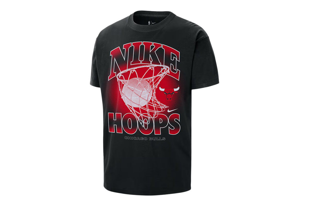 シカゴ・ブルズ コートサイドNBA マックス90 Tシャツ ナイキ 【HQ1267-010】 バスケ tシャツ 半袖 2025/7/18