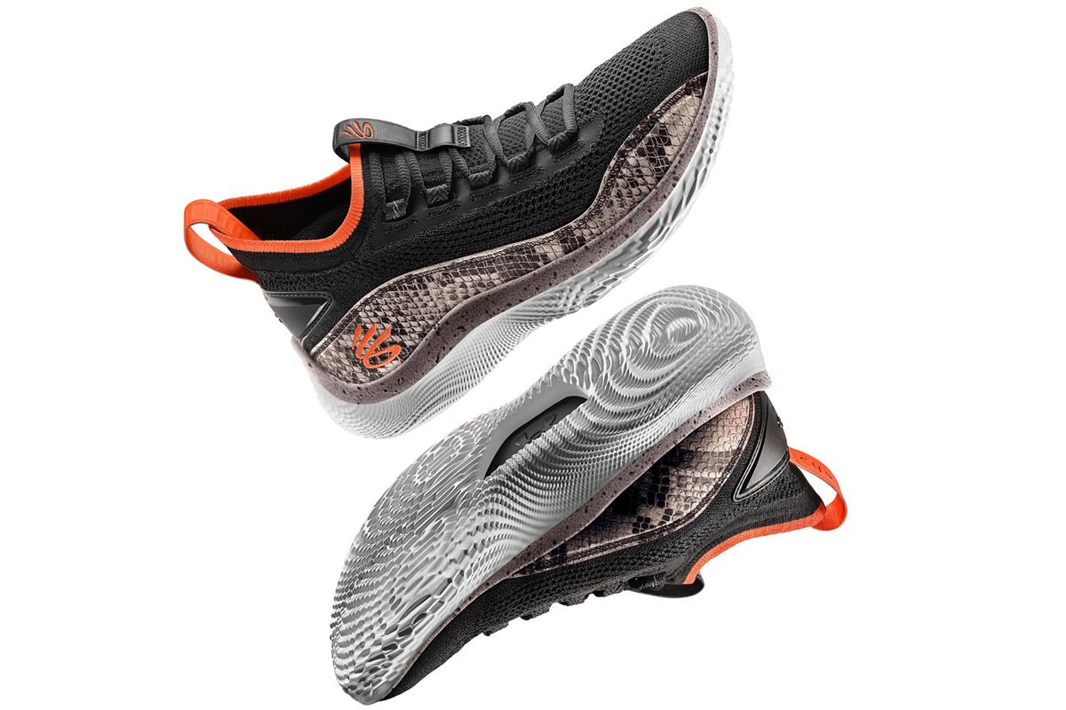 ������������ޡ� UNDER ARMOUR ���꡼8 Curry8 Snake��Black/White/Birch�ˡ�3024429-005��