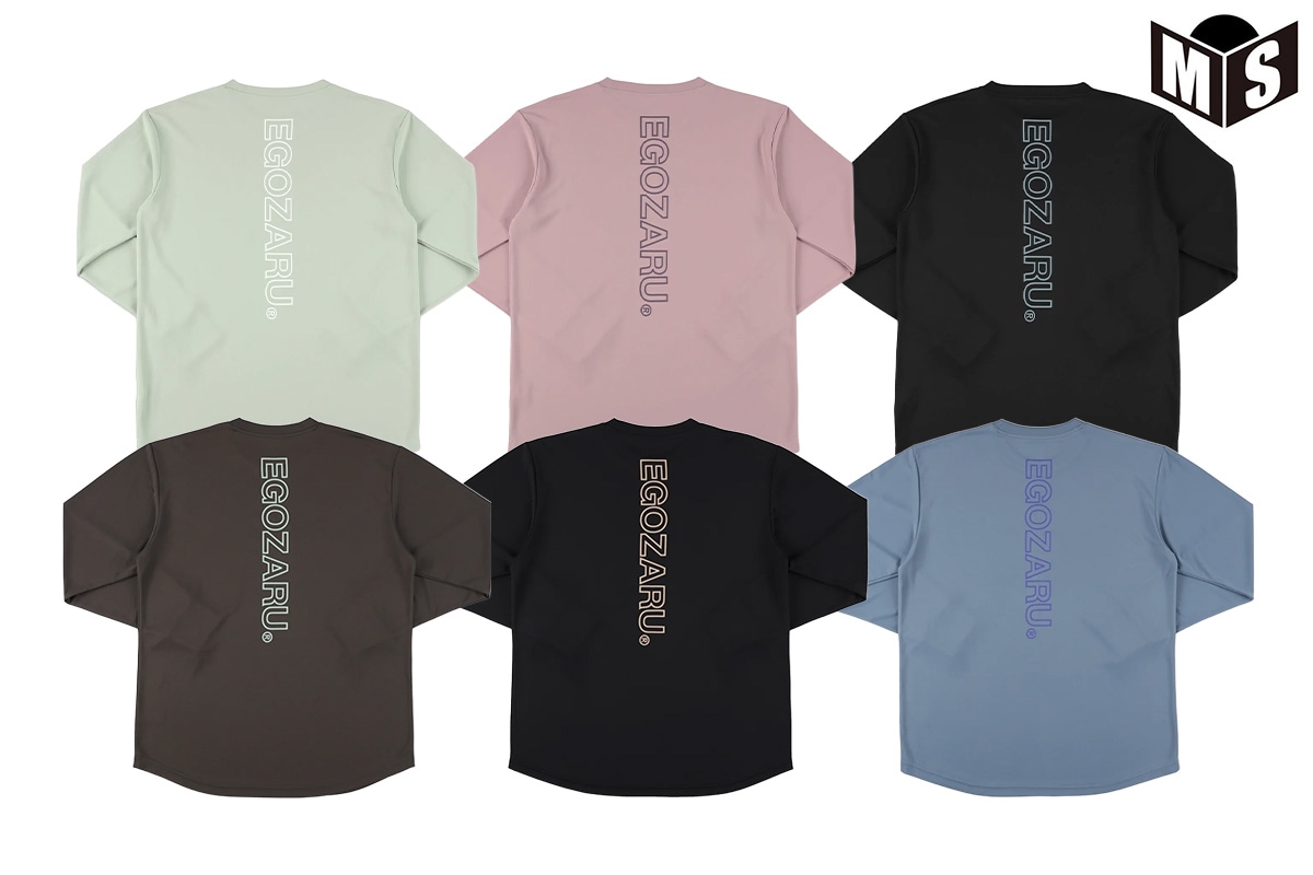 ラインロゴ バックプリントロングスリーブTシャツ エゴザル 【EZFW25ULS008】 バスケ ロンt 長袖 練習