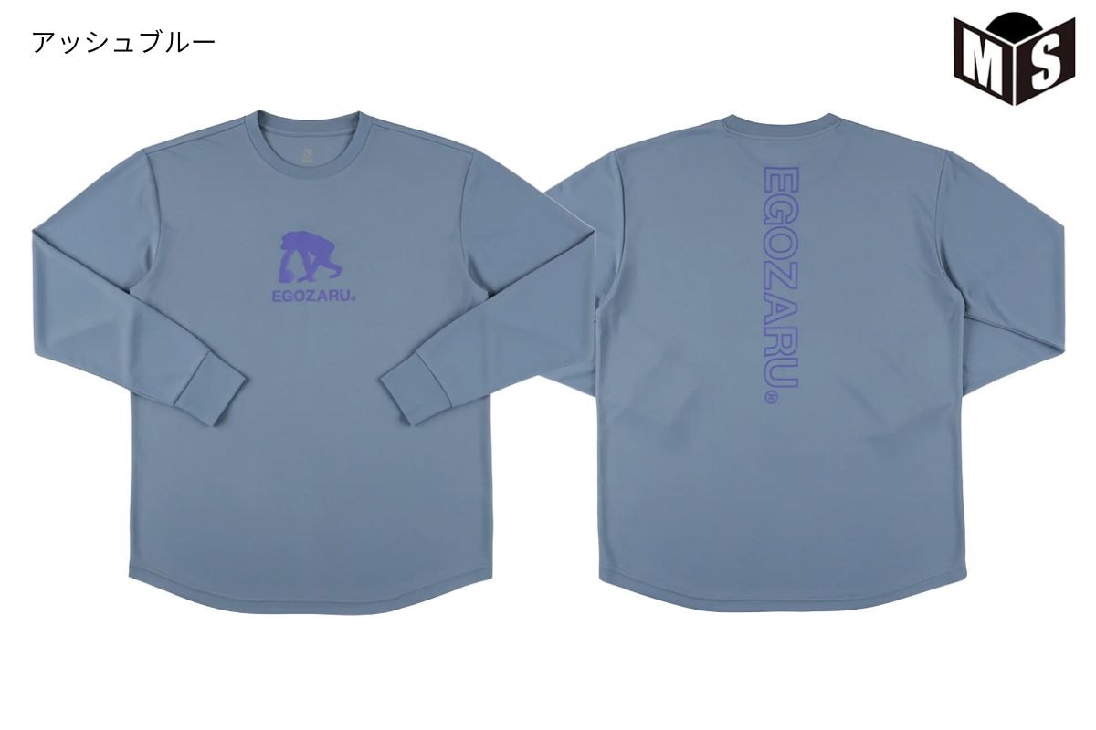 ラインロゴ バックプリントロングスリーブTシャツ エゴザル 【EZFW25ULS008】 バスケ ロンt 長袖 練習