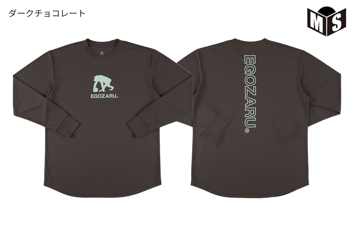 ラインロゴ バックプリントロングスリーブTシャツ エゴザル 【EZFW25ULS008】 バスケ ロンt 長袖 練習