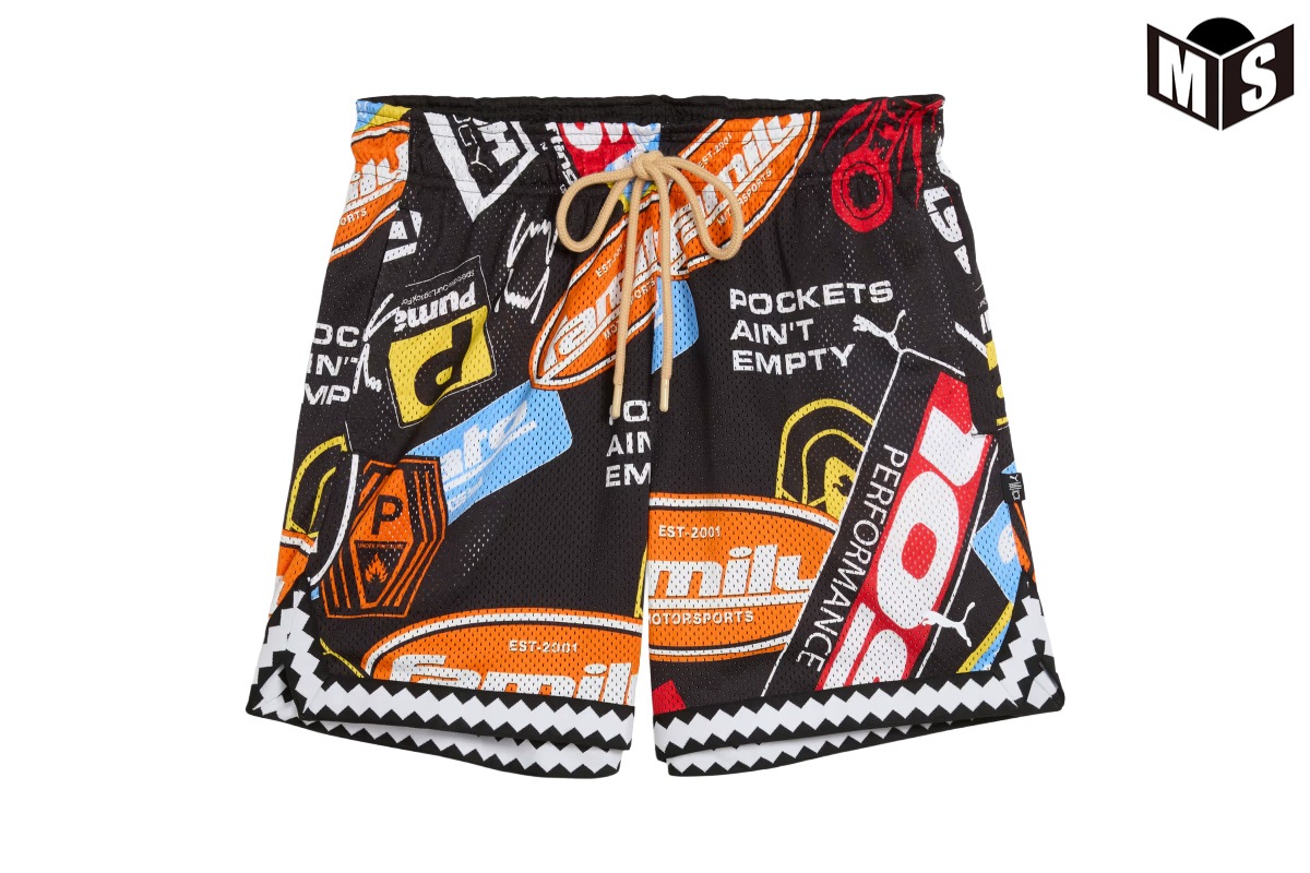 PUMA×ワイルドスピードリバーブルメッシュ ショーツ 6インチ プーマ 【637902-01】 バスケ パンツ バスパン 短パン 2026/2/12