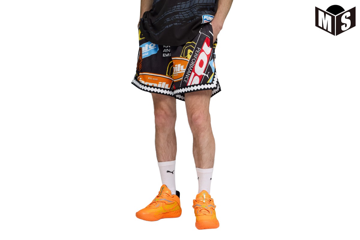 PUMA×ワイルドスピードリバーブルメッシュ ショーツ 6インチ プーマ 【637902-01】 バスケ パンツ バスパン 短パン 2026/2/12
