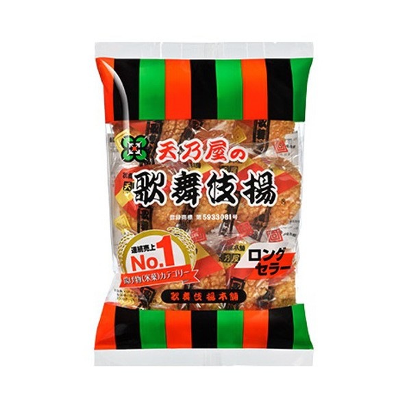 歌舞伎揚 11枚入り×12袋 天乃屋 揚げせんべい | 和菓子 煎餅 | みぞ