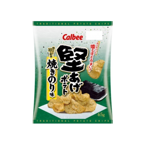 お菓子まとめ売り ポテトフライ 堅あげポテト のりしおBIG 18点 カルビー 堅あげポテト 焼きのり味 65g×12袋入り×1箱 | お菓子