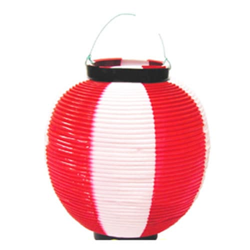 ポリ提灯 9号ポリ ちょうちんX1個 紅白 お祭り用品 縁日や盆踊り、屋台