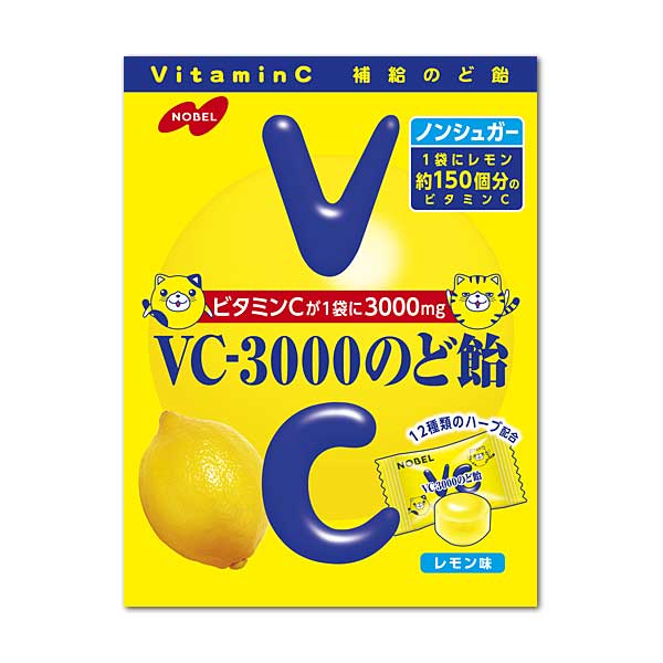 のどあめさん専用 ノーベル製菓 VC-3000のど飴 90g×48袋 | お菓子,あめ・キャンディー,袋