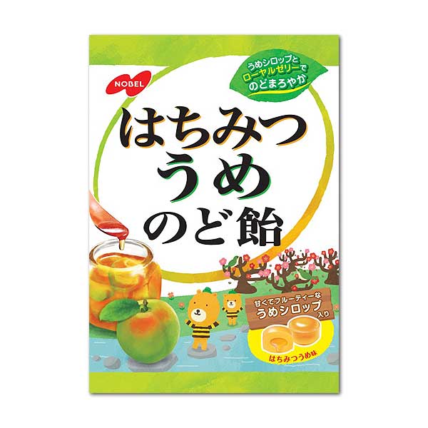 ノーベル はちみつうめのど飴 １１０ｇ  ×48 【全国送料無料】(沖縄・離島は別途) ノーベル製菓 はちみつうめのど飴 110g×48袋 | お菓子,あめ