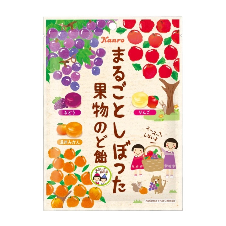 カンロ まるごとしぼった果物のど飴 80g×1袋 | お菓子,あめ