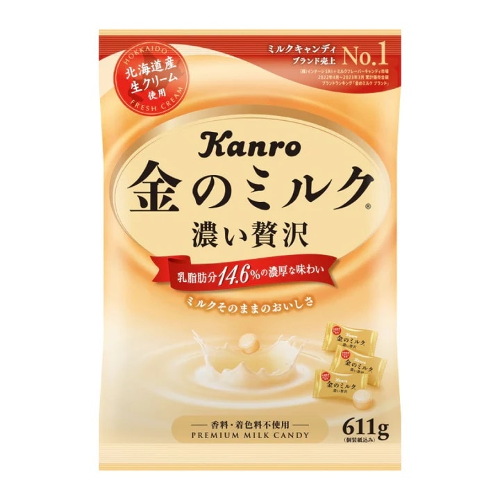 カンロ 金のミルクキャンディ 濃い贅沢 611g×6袋 | お菓子,あめ