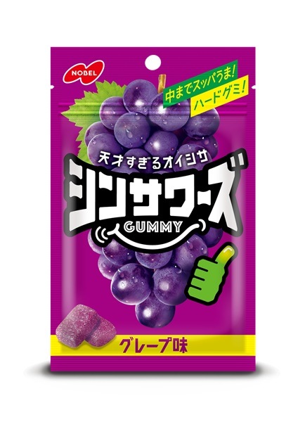 本日限定価格　ざぁーす　クミ男ンドル　THEARTH ノーベル製菓 シンサワーズグミ グレープ味 50g×6個入×1BOX | お菓子