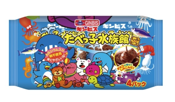 ギンビス たべっ子水族館 4P 120g（30g × 4袋）×1袋 | お菓子,クッキー