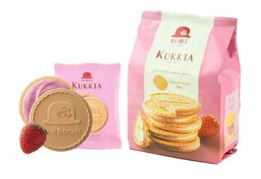 赤い帽子 クッキア(KUKKIA) ストロベリーチョコ 8枚×20袋 | お菓子