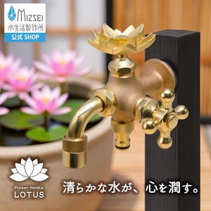 二口万能胴長水栓 ハスハンドル 鋳肌