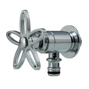 ホース接続水栓（メッキ・スミレハンドル） G102-SM