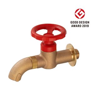 横水栓 ウォーターワークス（鋳肌・レッドハンドル） 屋外 蛇口