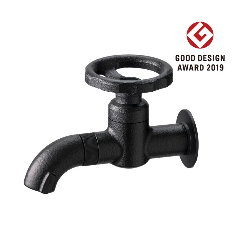 横水栓ウォーターワークス(マットブラック)屋外 蛇口