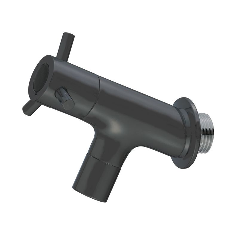 横水栓 ラモミニ(マットブラック)屋外 デザイン 蛇口