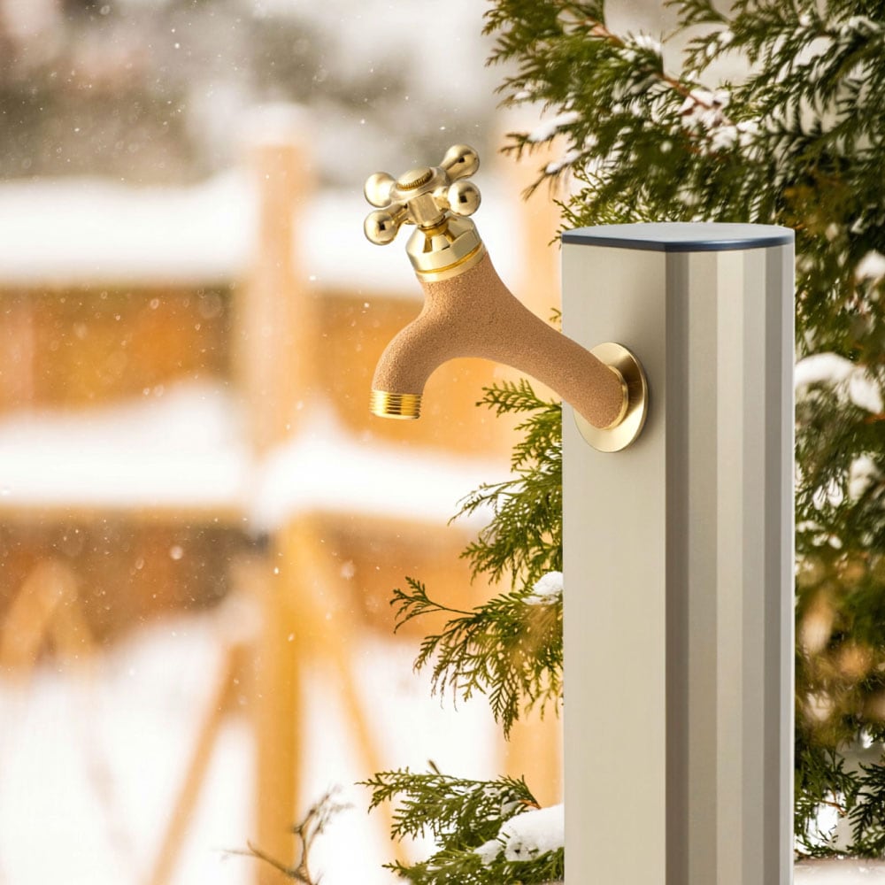 T14型胴長横水栓（鋳肌） 屋外 蛇口 耐寒  胴長横水栓