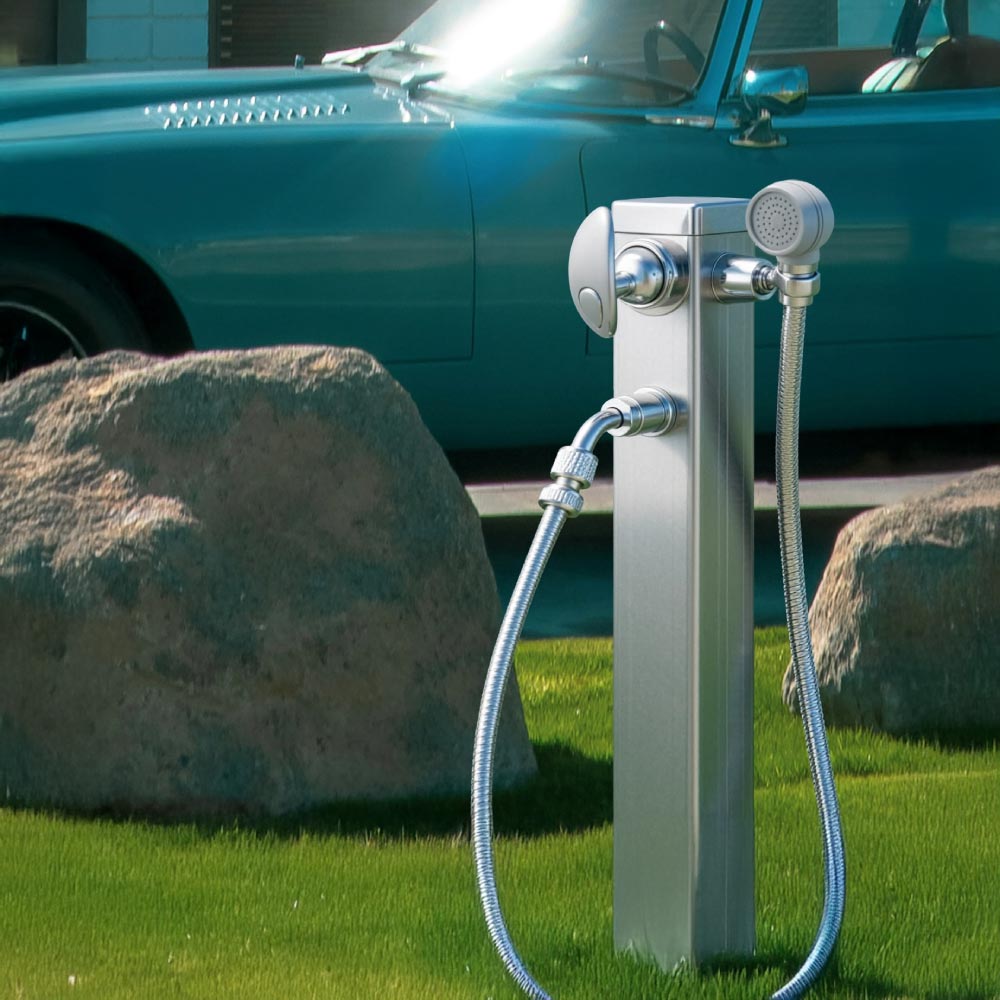 混合水栓柱 ワンレバータイプ シャワー仕様 湯水混合水栓柱