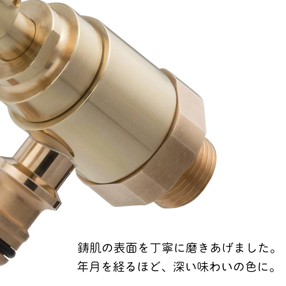 ホース接続水栓（研磨・スミレハンドル） G102-SB ホース接続水栓