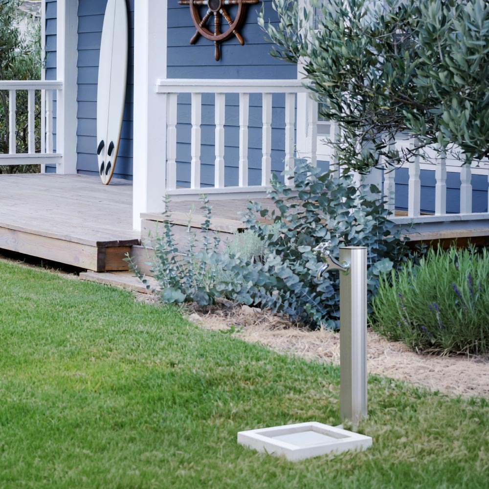 T14型横水栓( ラダーハンドル・メッキ) 屋外 蛇口 耐寒 横水栓