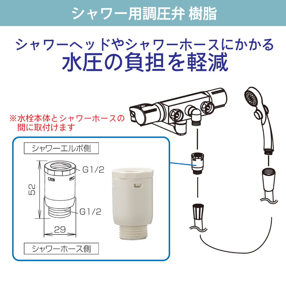 シャワー用調圧弁(樹脂)｜シャワーヘッド部品｜水生活製作所 公式通販