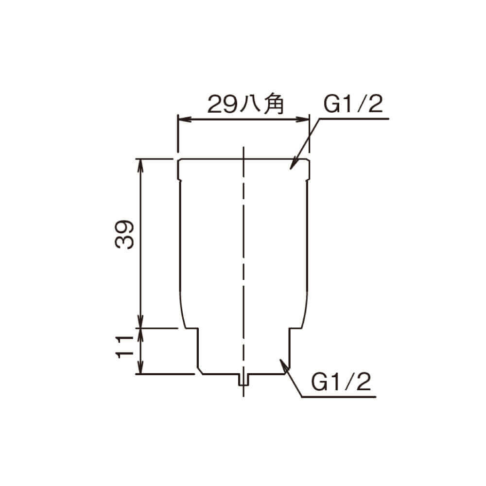 シャワー用調圧弁(樹脂) STV-J 両端G1/2 水栓とシャワーホースの間に取り付け 調圧弁