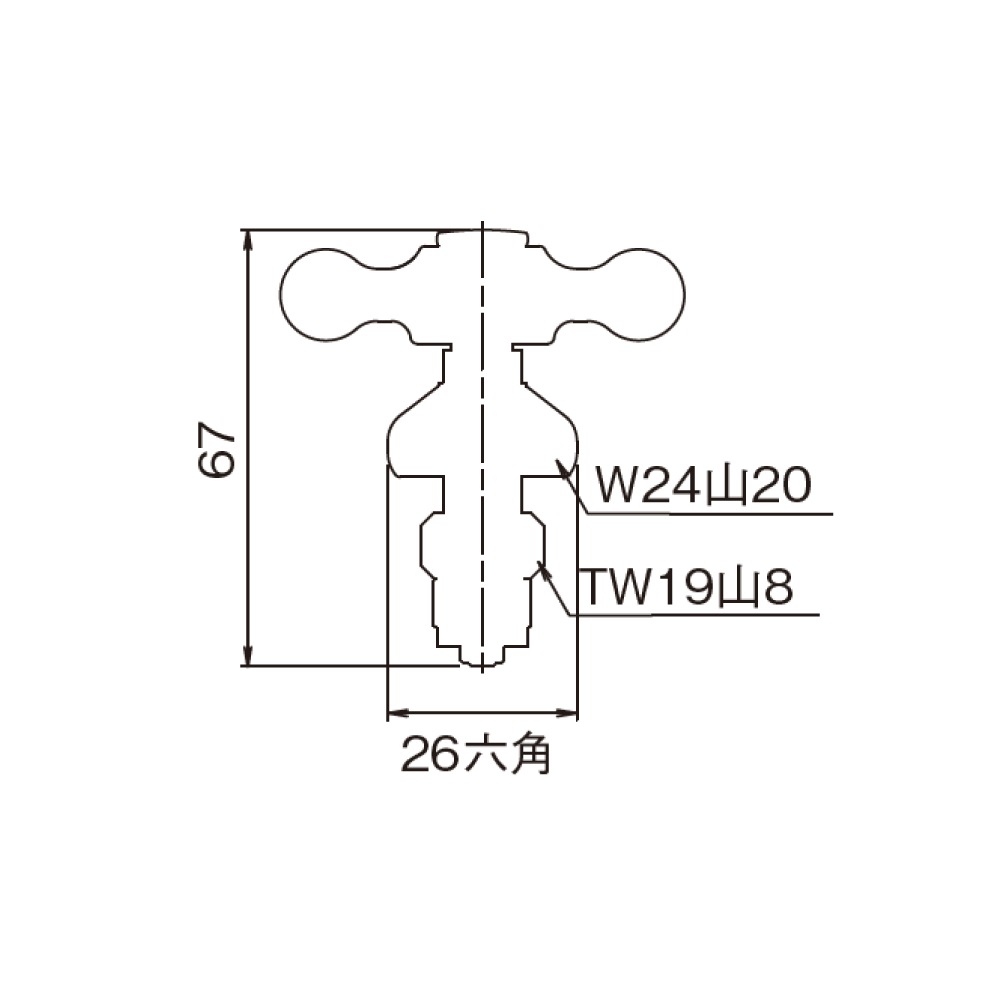 ハンドル上部 凍結防止 クロス その他/パーツ