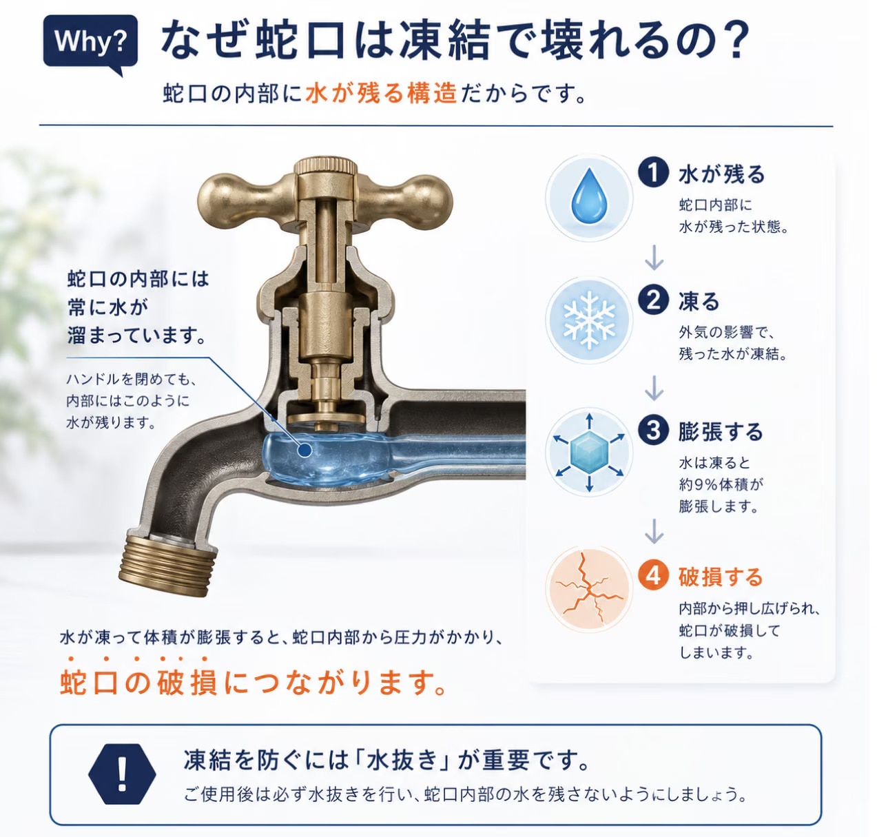 ホース接続回転水栓（凍結防止・メッキ） ホース接続水栓