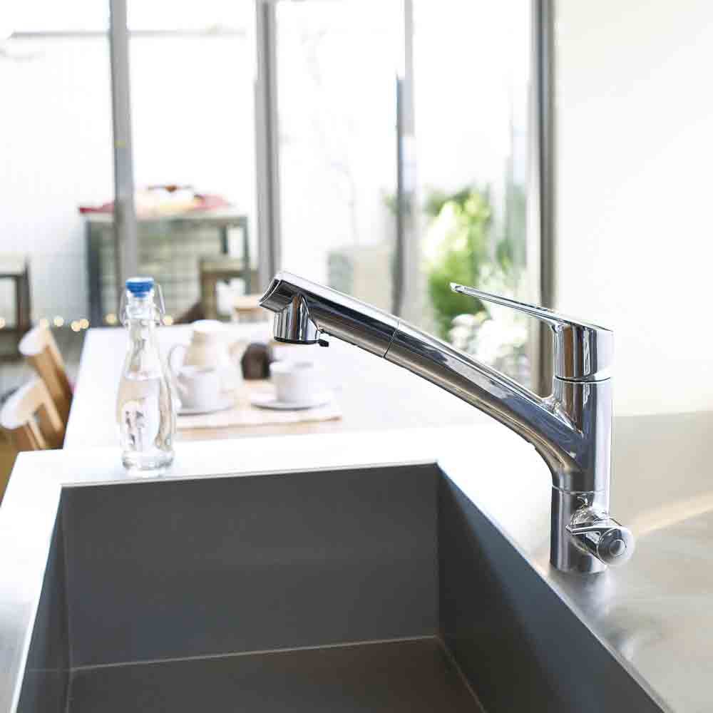 浄水器兼用シングルレバー式シャワー付混合水栓｜浄水器専用水栓｜水