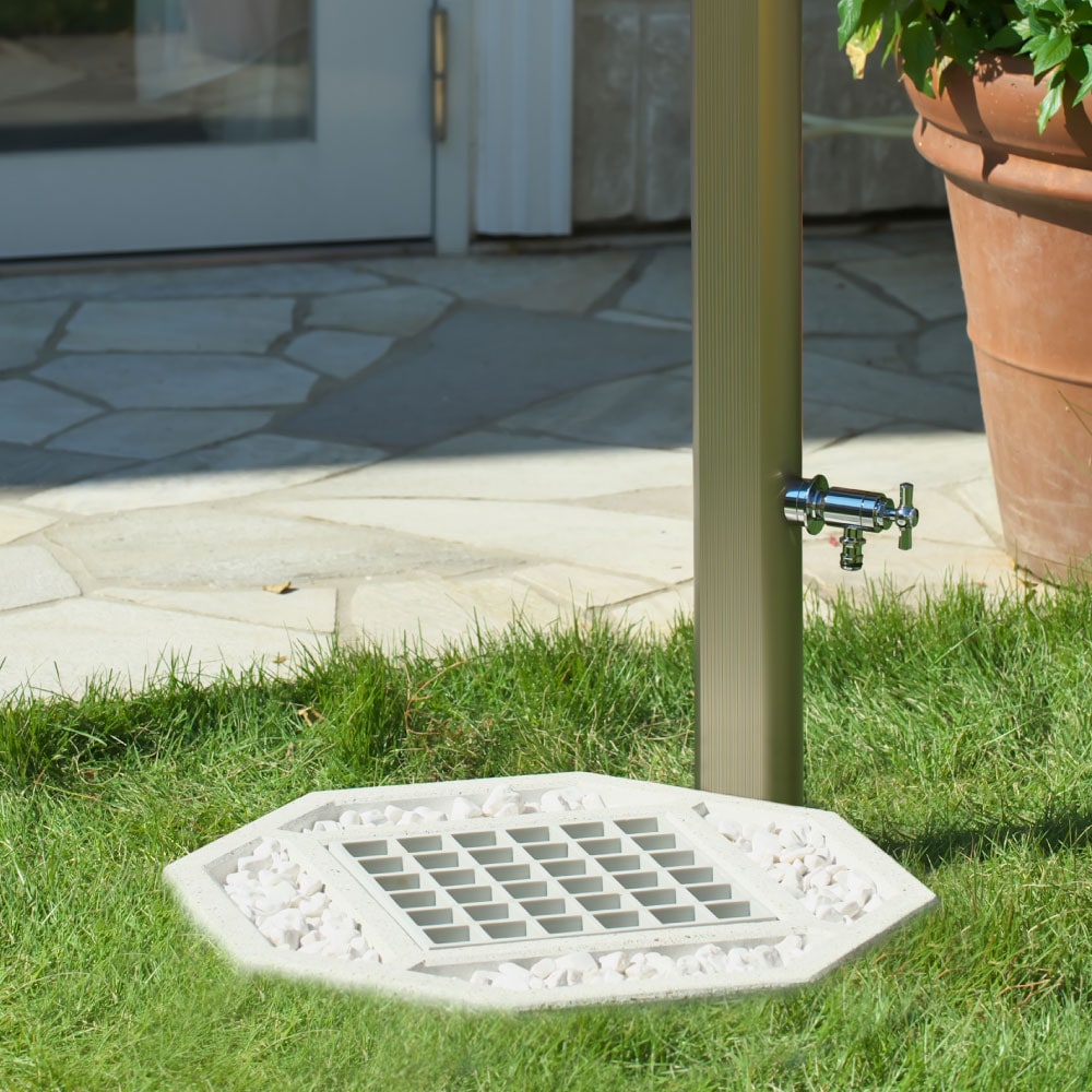 水栓パン Octagon(オクタゴン) ホワイト G211P8-W 屋外水栓パン