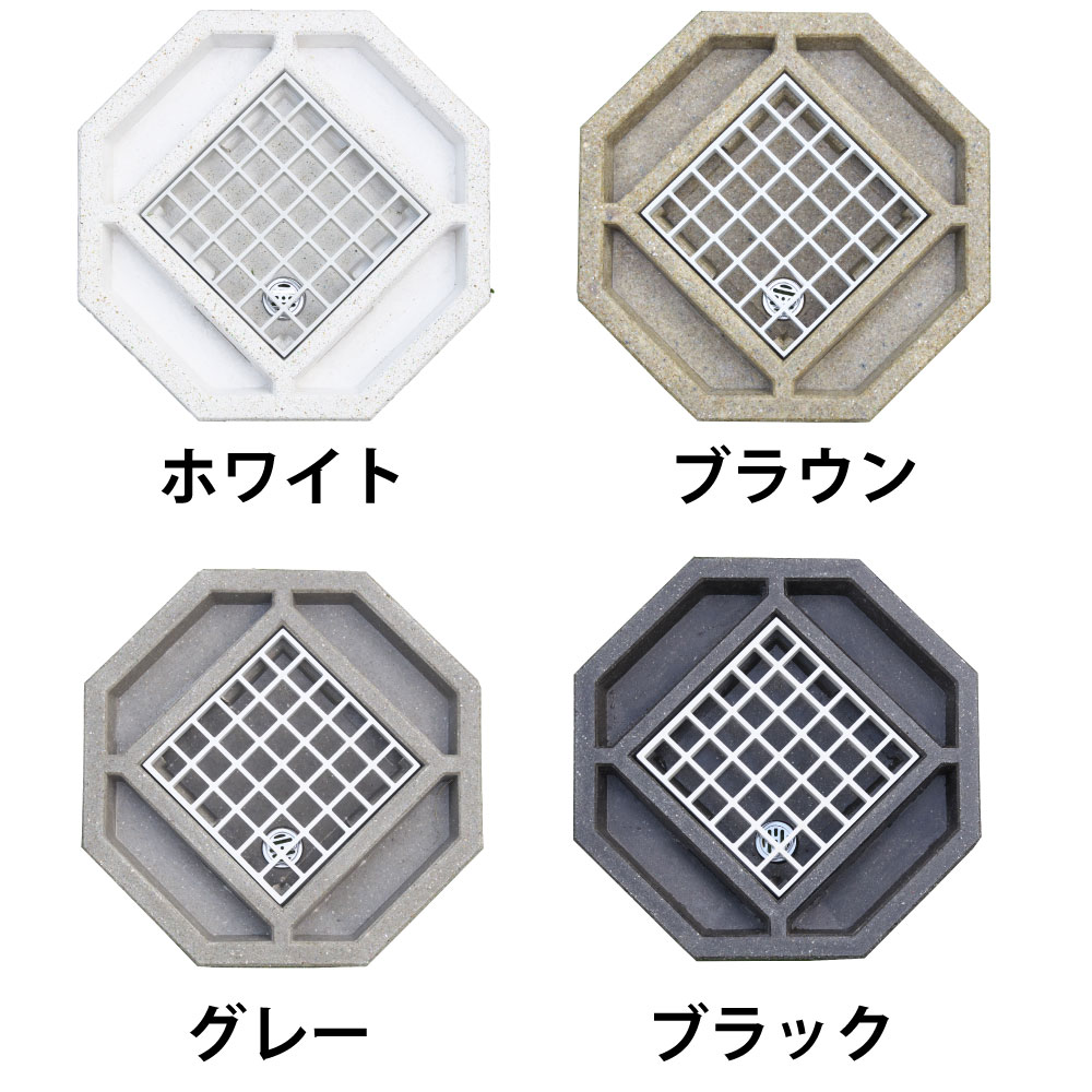 水栓パン Octagon（オクタゴン） ブラック G211P8-B 屋外水栓パン