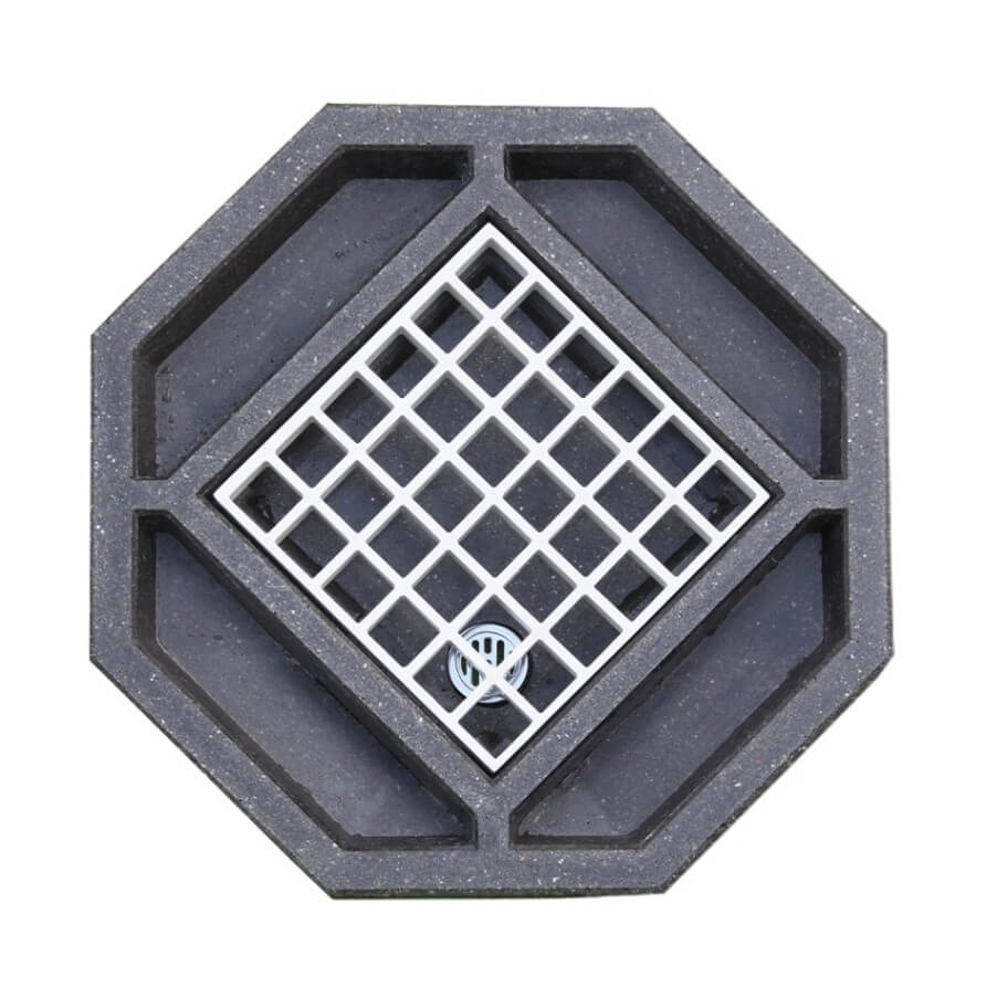 水栓パン Octagon（オクタゴン） ブラック G211P8-B 屋外水栓パン