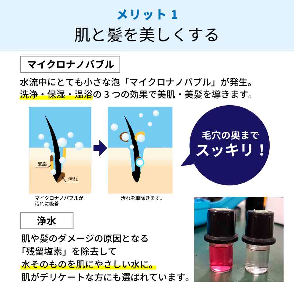 バブリージョワー3.0｜ナノバブル浄水シャワーヘッド｜水生活製作所