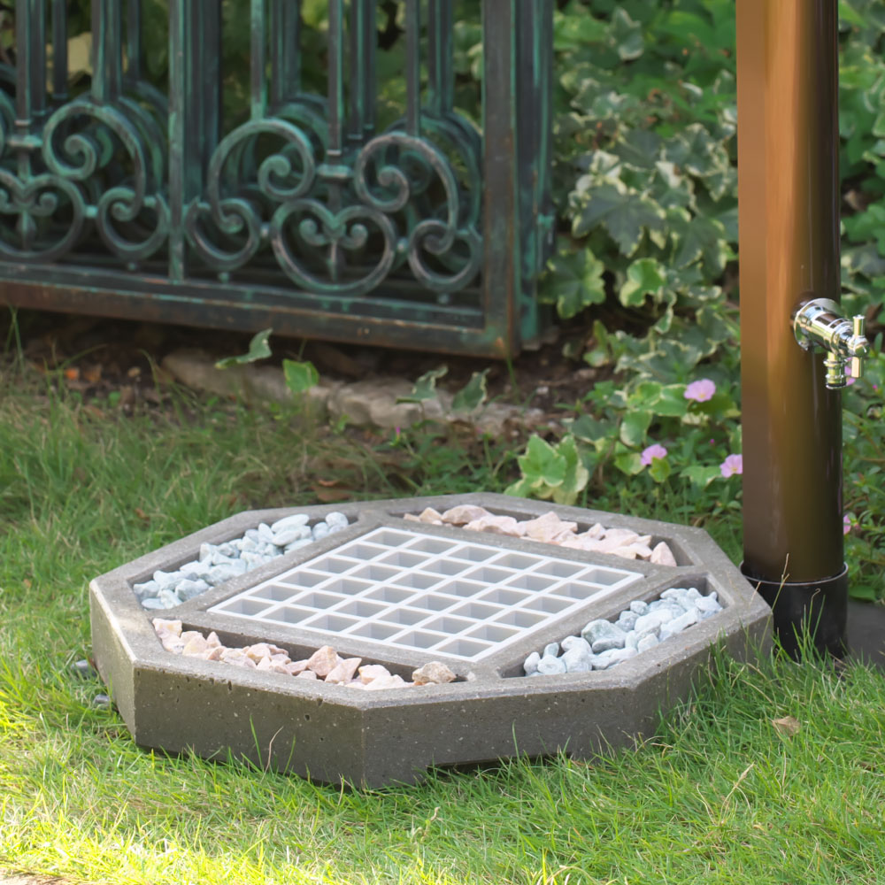 Octagon オクタゴン グレー｜ガーデンパン 屋外水栓パン コンクリート