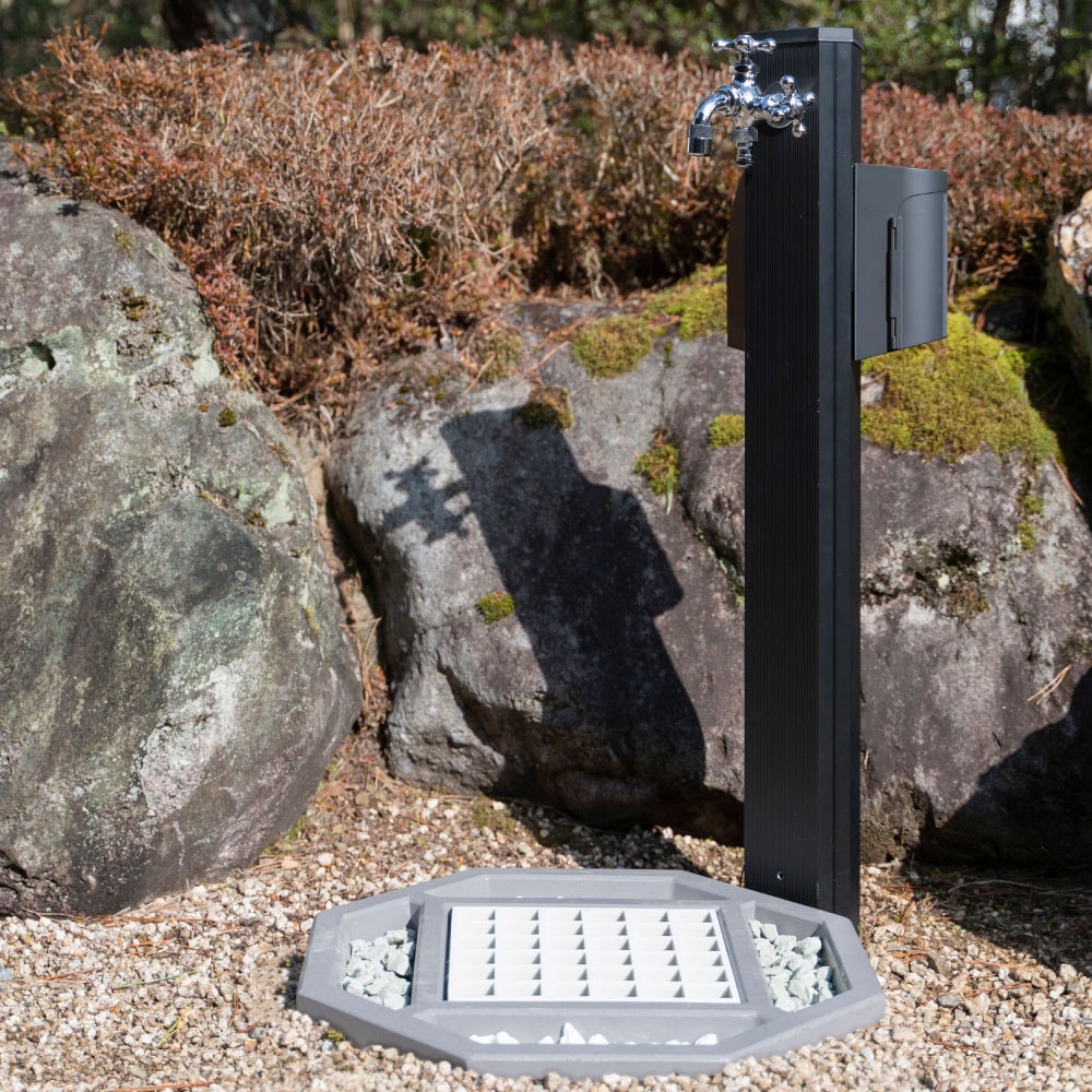 Octagon オクタゴン グレー｜ガーデンパン 屋外水栓パン コンクリート